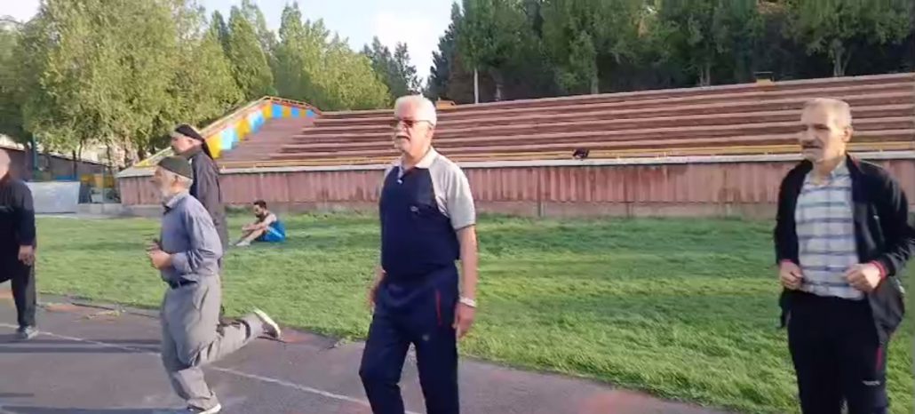 اجرای ورزش صبحگاهی توسط ورزشکاران ایستگاه استادیوم علیمرادیان هیئت ورزشهای همگانی نهاوند