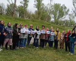 پیاده‌روی بانوان ورزشکار هیئت ورزش‌های همگانی شهرستان همدان با مربیگری خانم حق‌پرست به مناسبت هفته سلامت