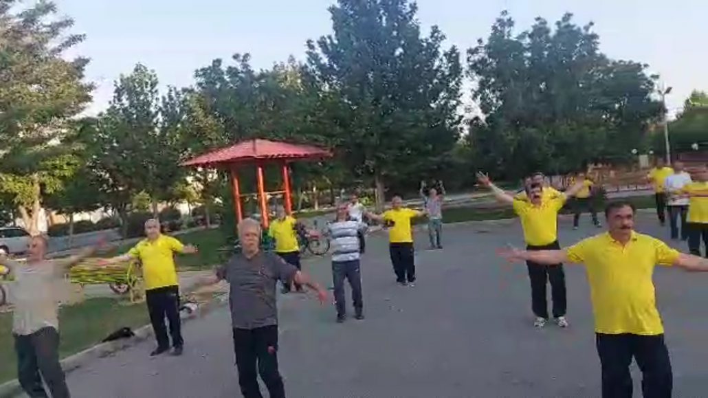 اجرای ورزش روزانه در شهرک شهید مدنی همدان