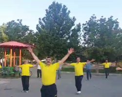 اجرای ورزش روزانه در شهرک شهید مدنی همدان