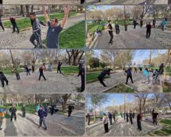 اجرای اولین ورزش صبحگاهی آقایان در پارک لاله شهرستان درگزین به همت ورزشکاران هیئت ورزشهای همگانی شهرستان درگزین