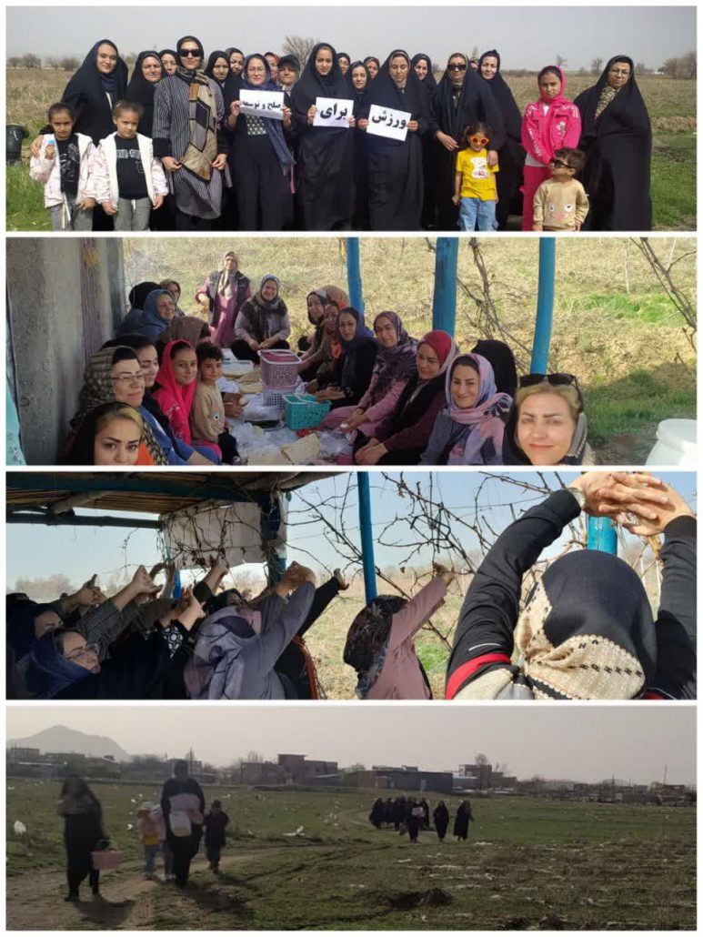 ورزش بانوان روستای عمان در محیط باز با شعار ورزش برای صلح و توسعه محیط‌های ورزشی و بوستان‌ها به همت هیئت ورزش‌های همگانی شهرستان درگزین