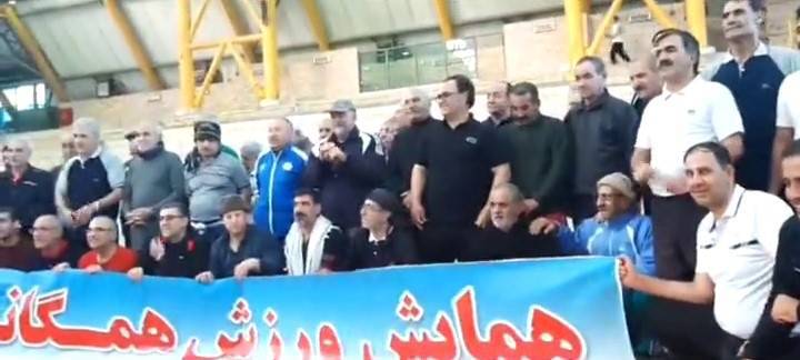 برگزاری همایش ورزش صبحگاهی آقایان سالن ورزشی استادیوم علیمرادیان به مناسبت بزرگداشت هفته تربیت بدنی با حضور کارمندان دستگاه اجرایی و اداره ورزش شهرستان به همت هیئت ورزش همگانی شهرستان نهاوند