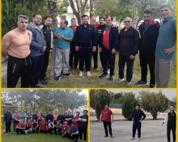 حضور فرماندار، رئیس اداره ورزش و جوانان و رئیس هیئت ورزشهای همگانی شهرستان کبودرآهنگ در ورزش صبحگاهی