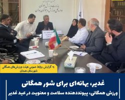 برگزاری جلسه برای هماهنگی و برنامه‌ریزی جشن‌های مردمی در اداره کل ورزش و جوانان استان همدان به مناسبت فرا رسیدن دهه ولایت و عید سعید غدیر خم