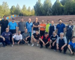 اجرای ورزش صبحگاهی ورزشکاران هیئت ورزشهای همگانی شهرستان نهاوند در استادیوم ورزشی مهندس علیمرادیان
