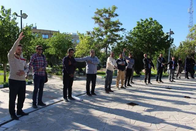 همایش ورزش صبحگاهی کارکنان دستگاه های اجرایی شهرستان فامنين به مناسبت روز جهانی بدون دخانيات