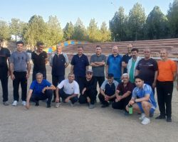 اجرای ورزش صبحگاهی ورزشکاران هیئت ورزشهای همگانی شهرستان نهاوند در استادیوم ورزشی مهندس علیمرادیان